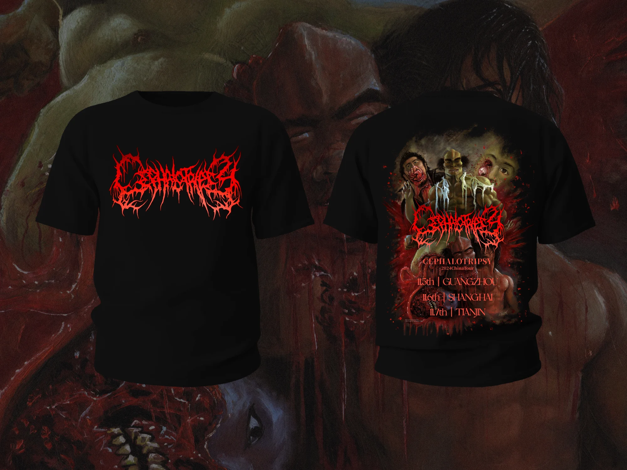 Cephalotripsy -  China Tour - T-shirt