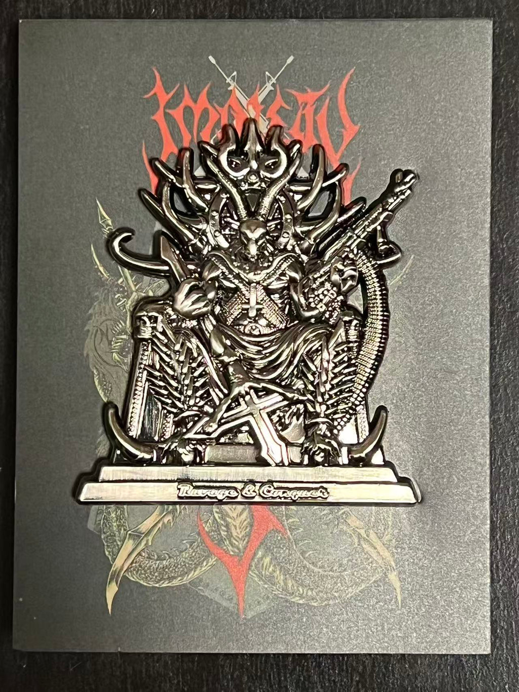 Impiety - Ravage & Conquer - 3D Sculpted Metal Pin