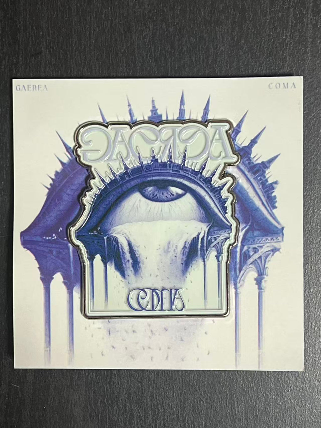Gaerea - Coma - Hybrid Embroidered T-Shirt & Relief Metal Pin Bundle