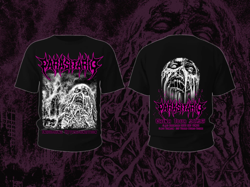 Parasitario - Inhumane Extermination - China Tour 2025 Edition - T-Shirt