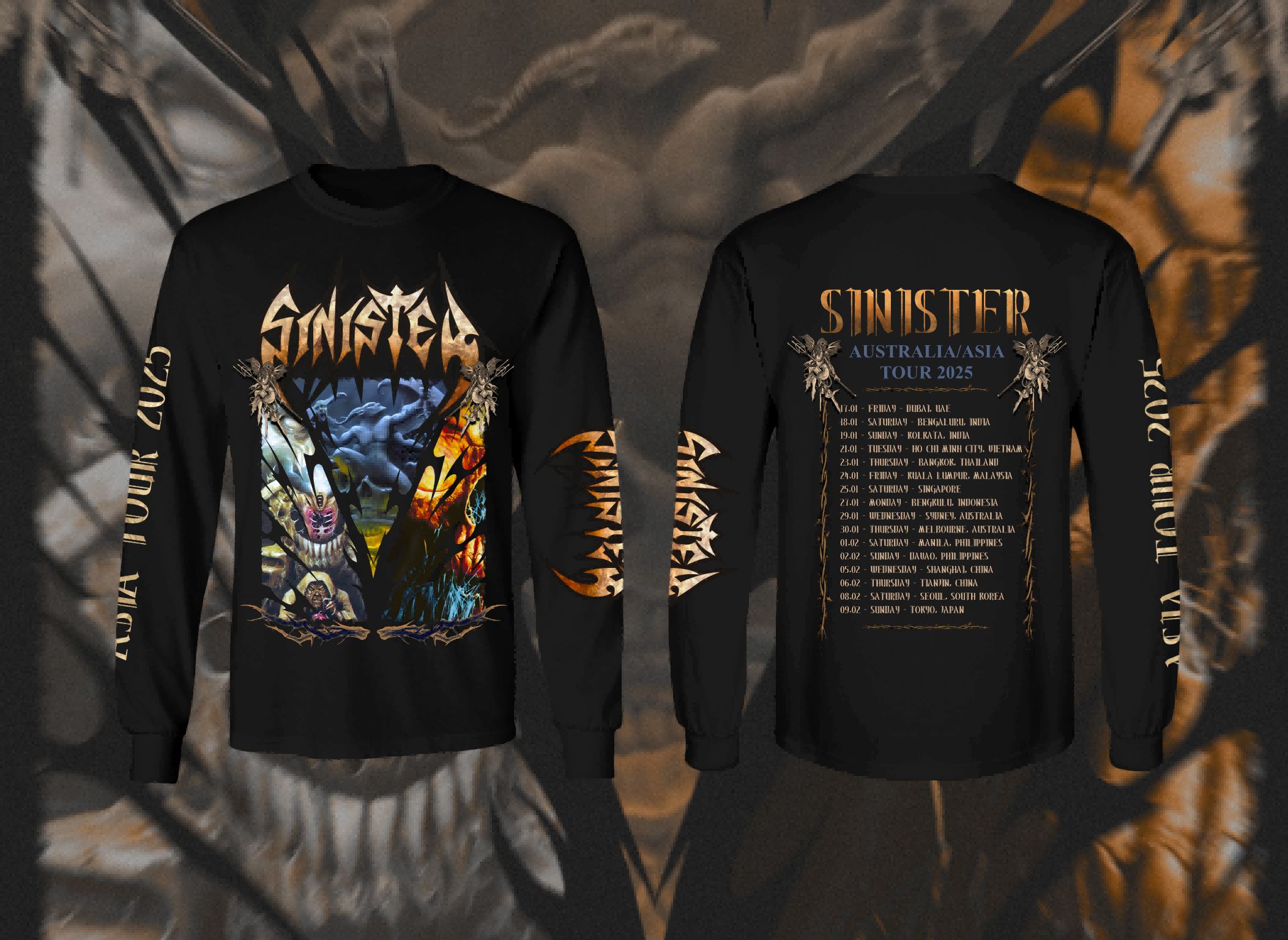 Sinister - Darkness Before Dawn - Australia & Asia Tour Exclusive - Longsleeve