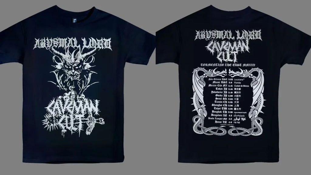 Abysmal Lord / Caveman Cult - "Tormenting the East MMXXV" Tour - T-Shirt