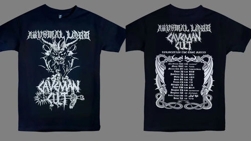 Abysmal Lord / Caveman Cult - "Tormenting the East MMXXV" Tour - T-Shirt